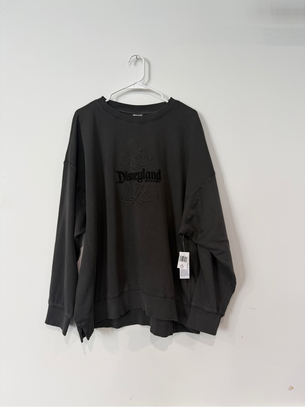 Women’s Disney Grey Embossed Disneyland Crewneck Sweatshirt